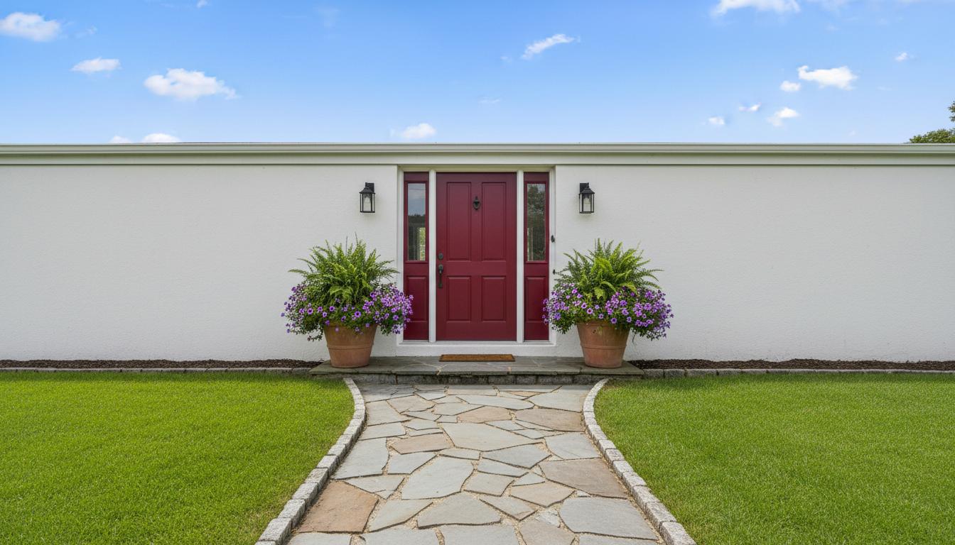 Therma-Tru Smooth-Star entry door on a home exterior