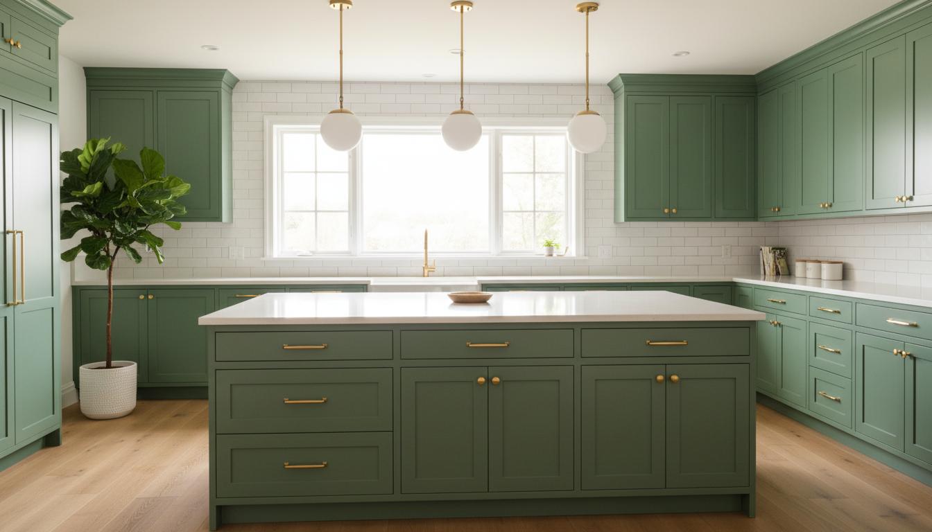 Repainted kitchen cabinets