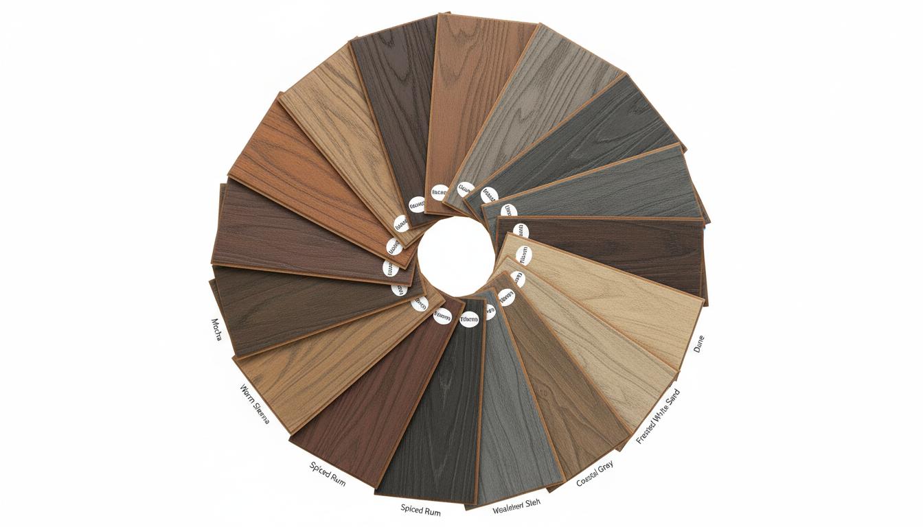 Decking board samples in a customer's hands