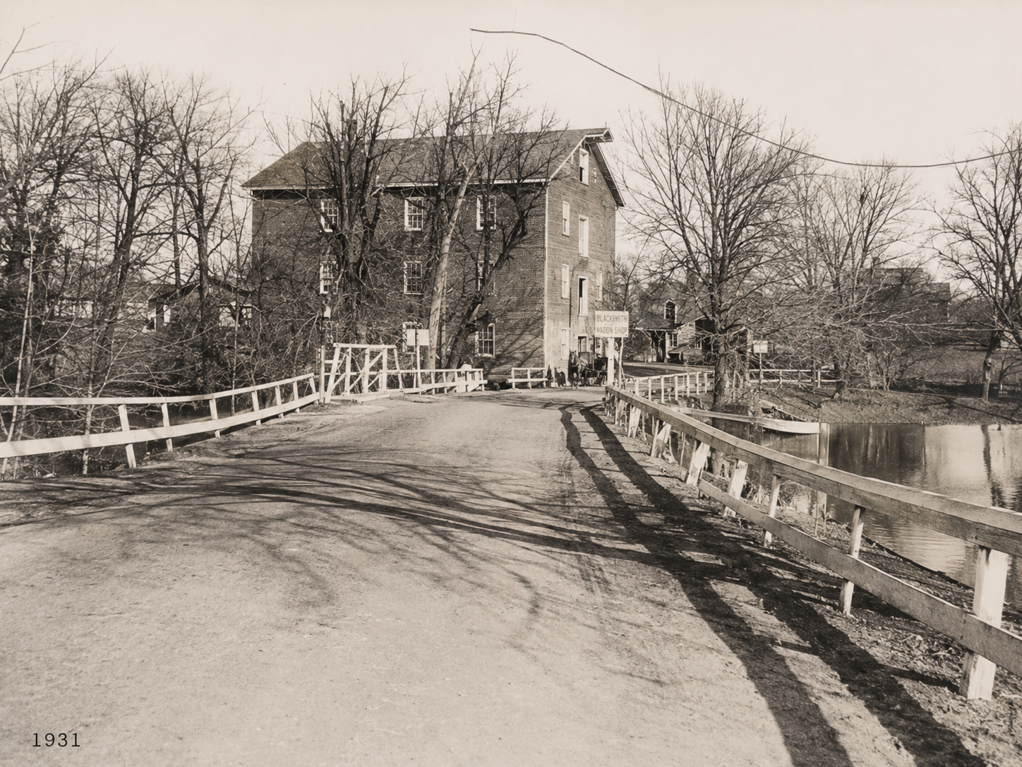 The original Millhurst grist mill, 1931