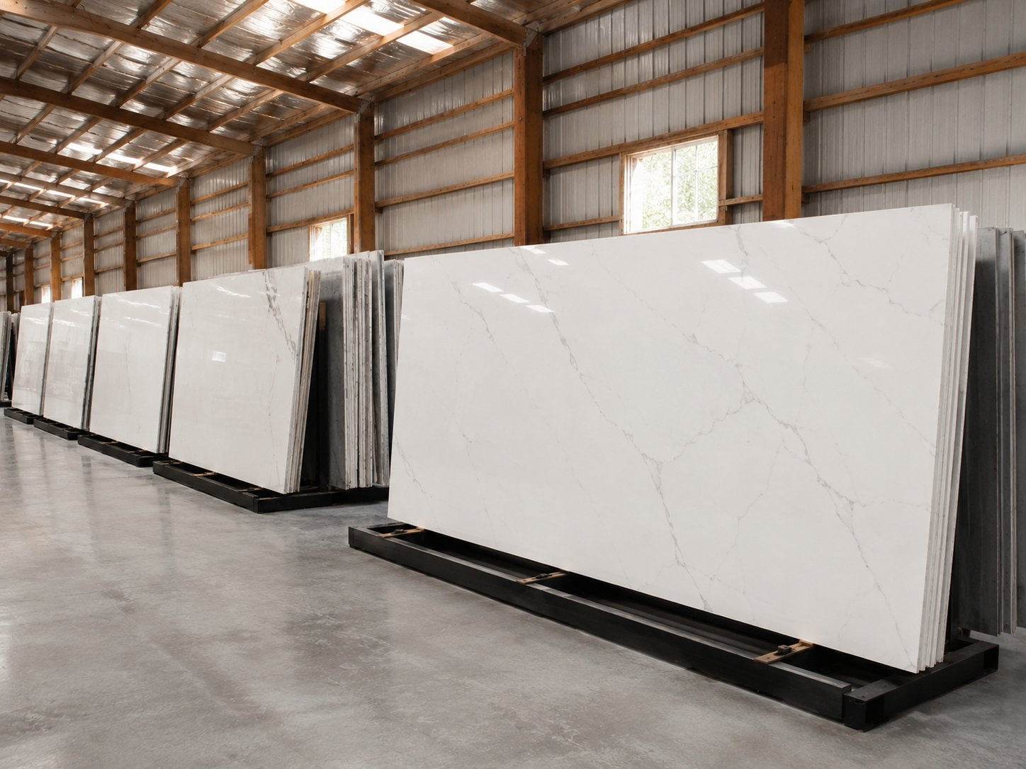 Quartz and granite countertops