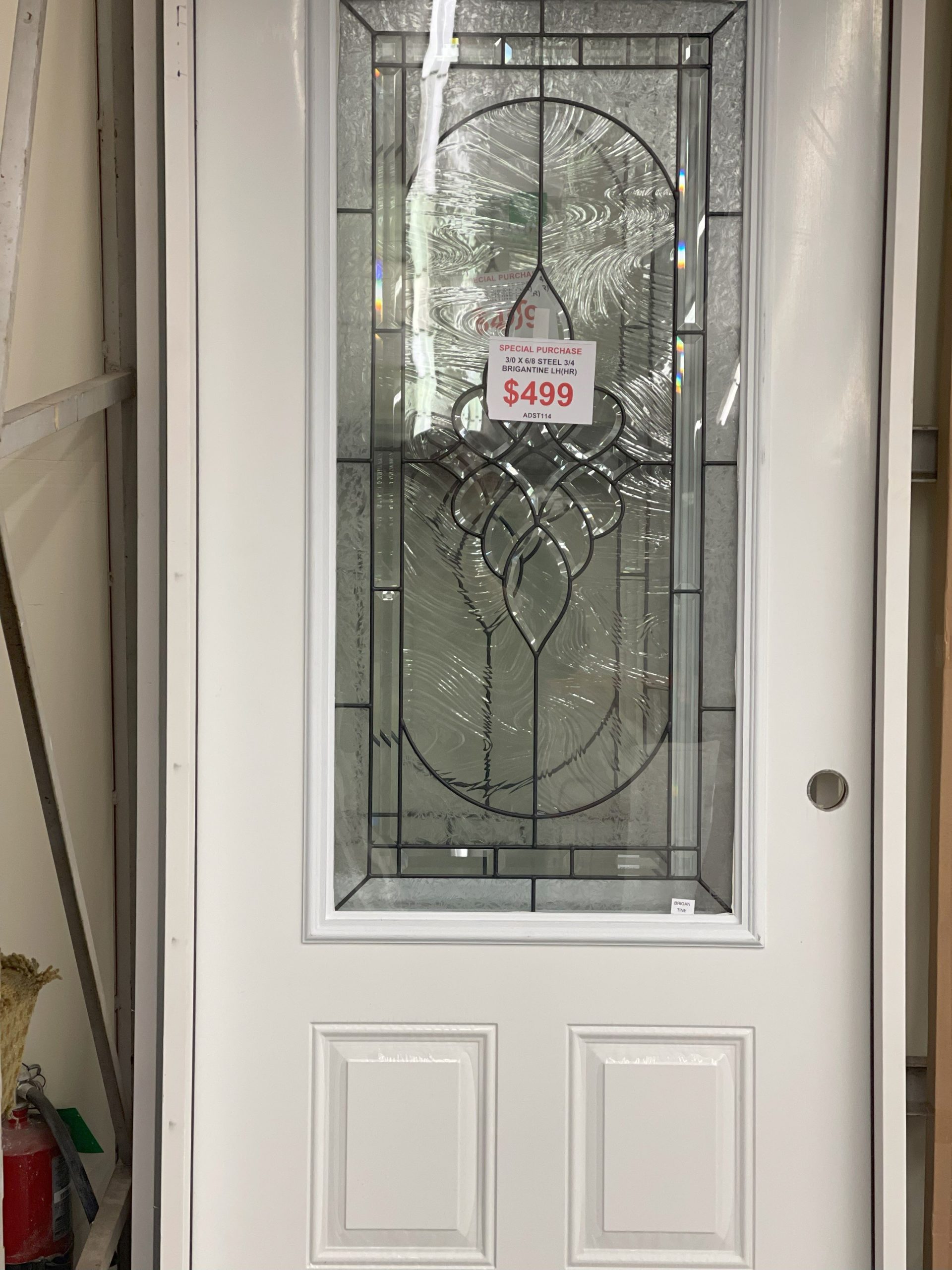 3/0 x 6/8 Steel Exterior Door 3/4 Brigantine Lite Available in Left and Right Hand-image