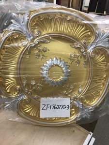 Zeta Poly 30" Gold / Silver Ceiling Medallion-image