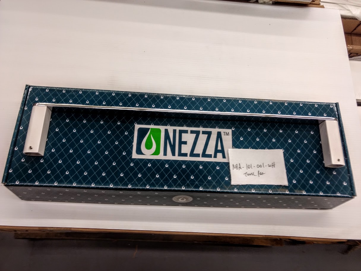 Nezza White / Chrome Finish Towel Bar main image