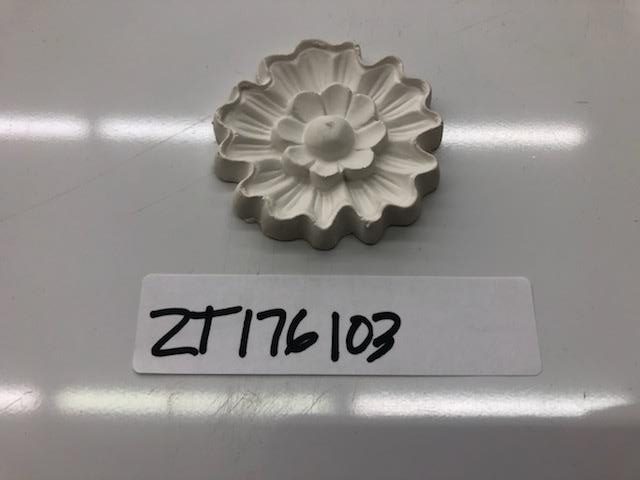 Zeta 2-5/8" Round Flower Petal Ornament Poly Applique main image