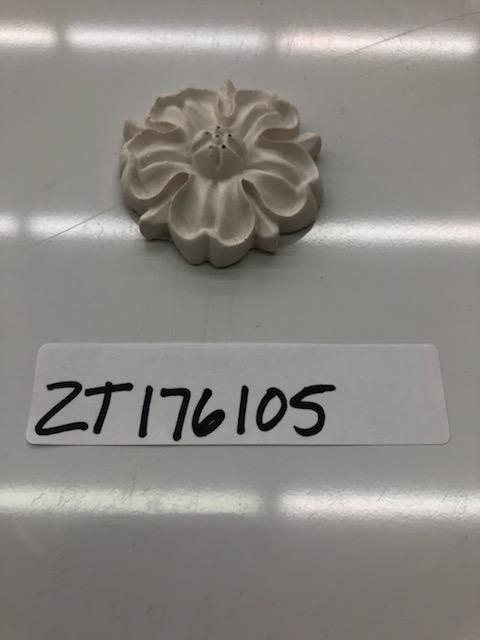 Zeta 2-1/2" White Round Decorative Ornament Poly Applique-image