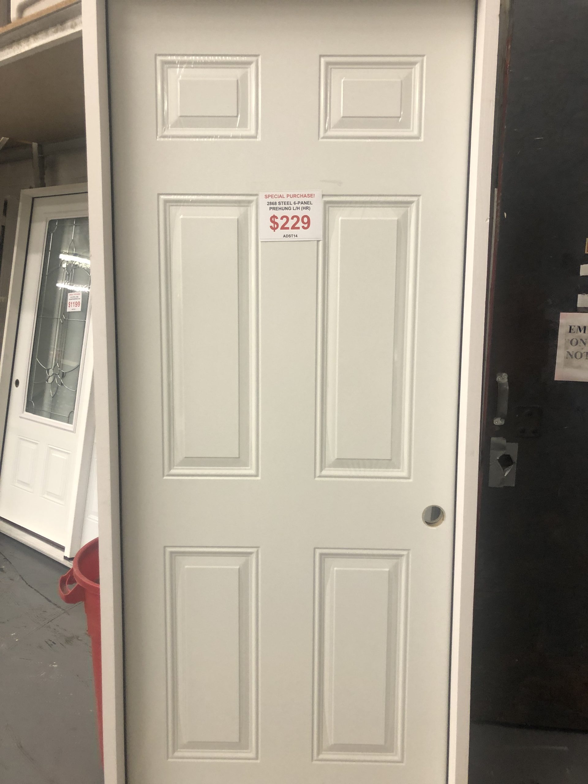 2/8 x 6/8 Steel Exterior Door 6-Panel Prehung Left Hand-image