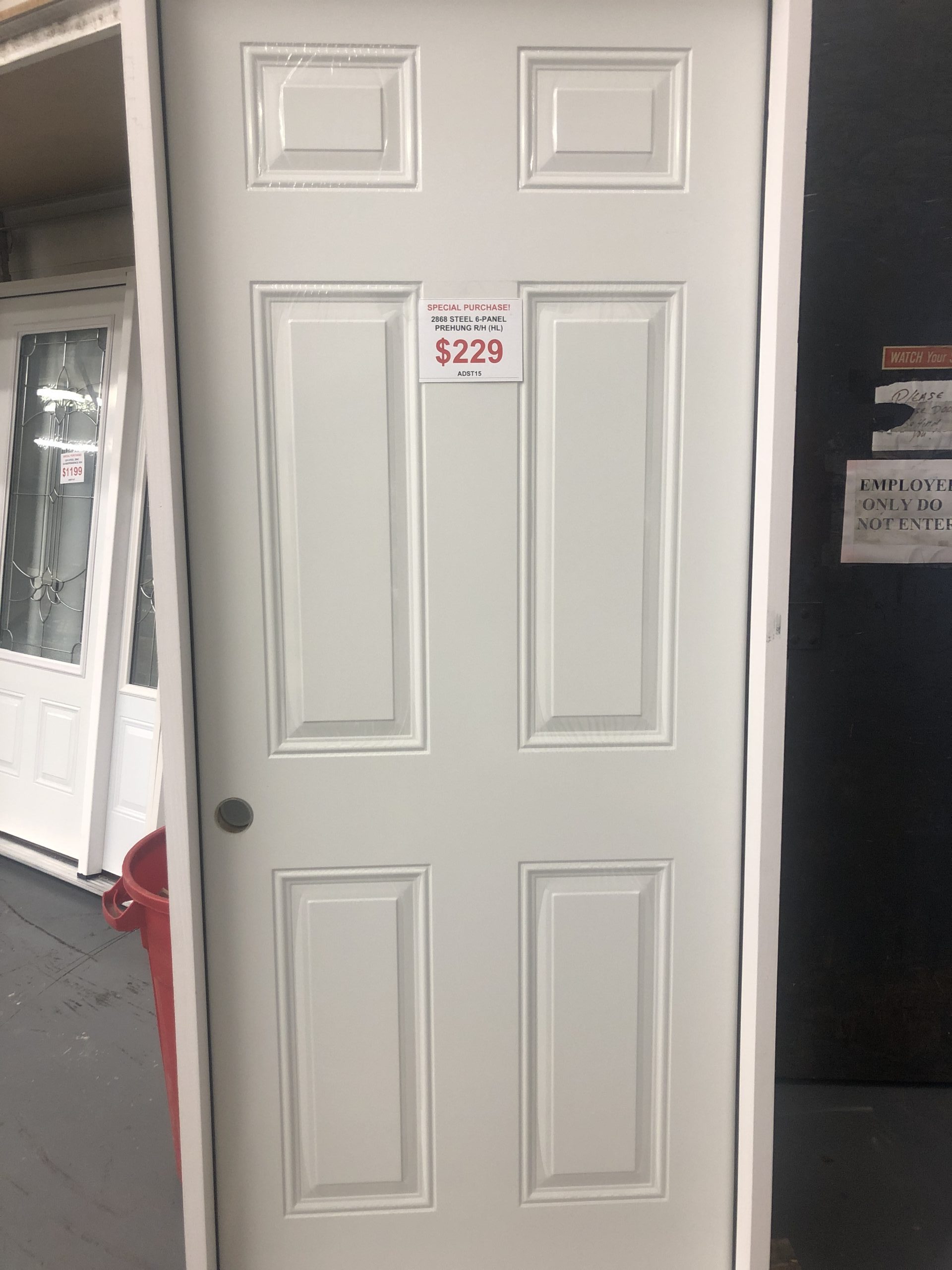 2/8 x 6/8 Steel Exterior Door 6-Panel Prehung Unit Right Hand main image