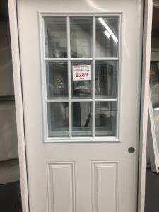 3/0 x 6/8 Steel Exterior Door 9-Lite Prehung Unit Available in Left Hand-image