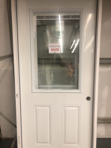 3/0 x 6/8 Steel Exterior Door Half Blinds Prehung Unit Available in Left and Right Hand-image