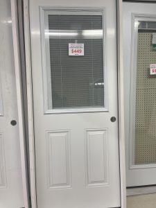 2/8 x 6/8 Steel Exterior Door Half Blinds Prehung Unit Available in Left and Right Hand-image
