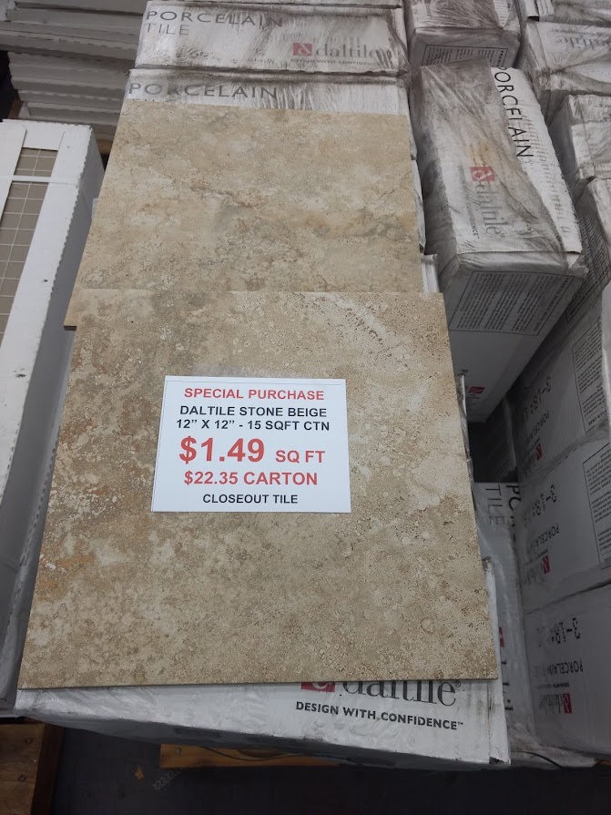 Daltile Stone Beige Tile 12" x 12" - 15 sqft Carton-image