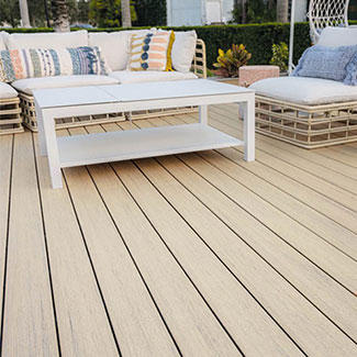 TimberTech Reserve Collection composite decking in Reclaimed Chestnut