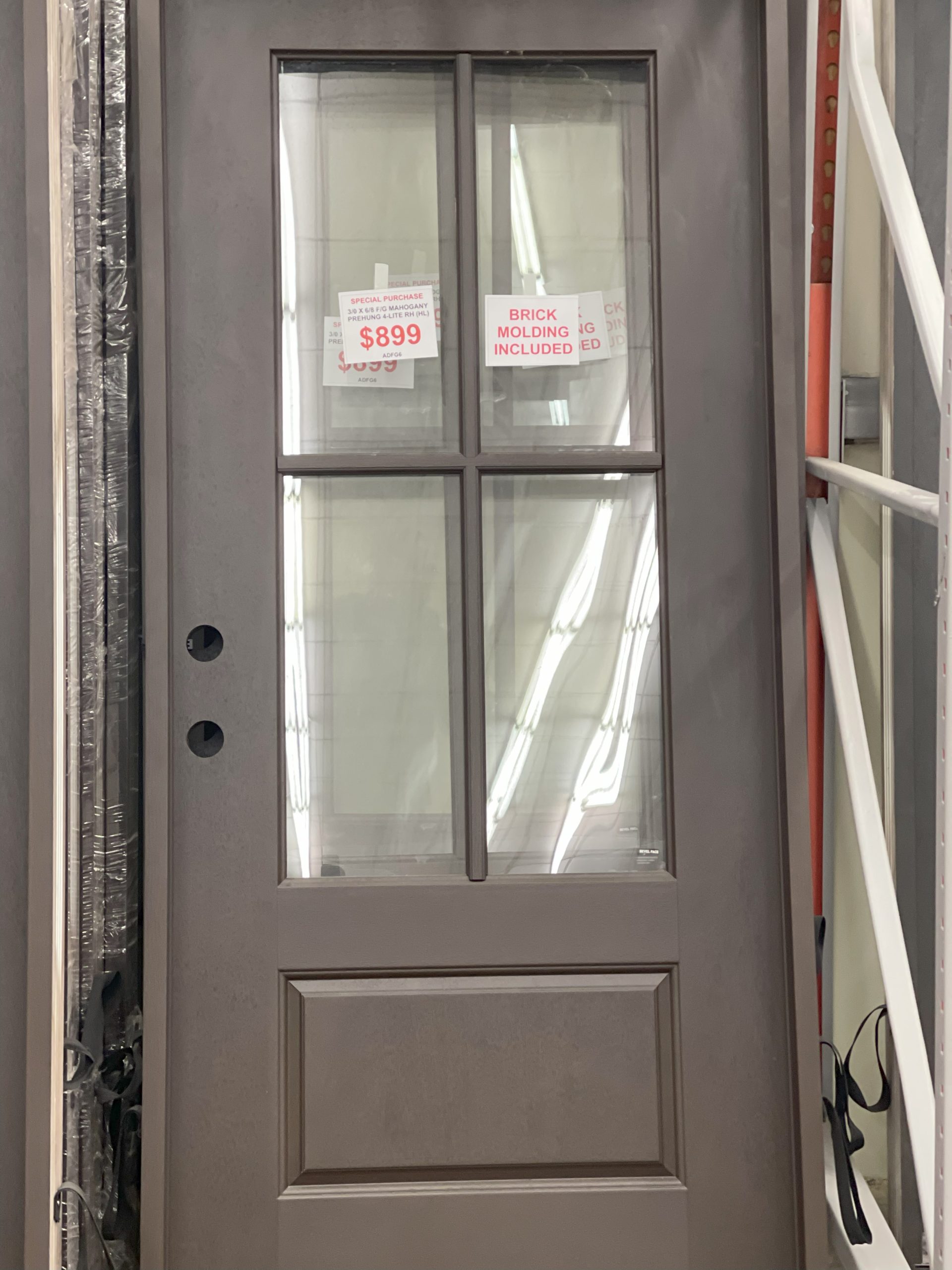 9-Lite Steel Prehung Door Unit